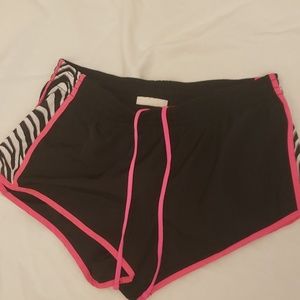 Black with pink Running shorts